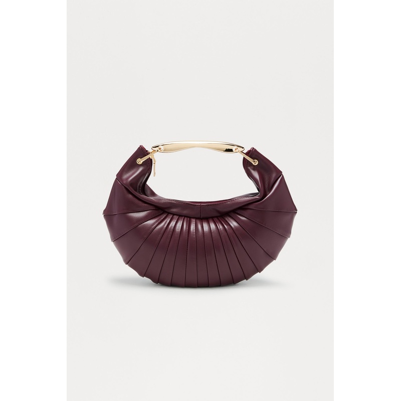 Are You With It Faux Leather Shoulder Handbag – Burgundy