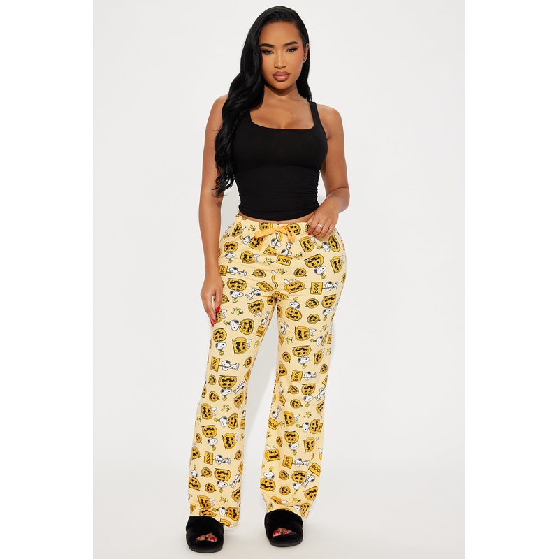 Boo Snoopy Straight Leg PJ Pants – Orange/combo