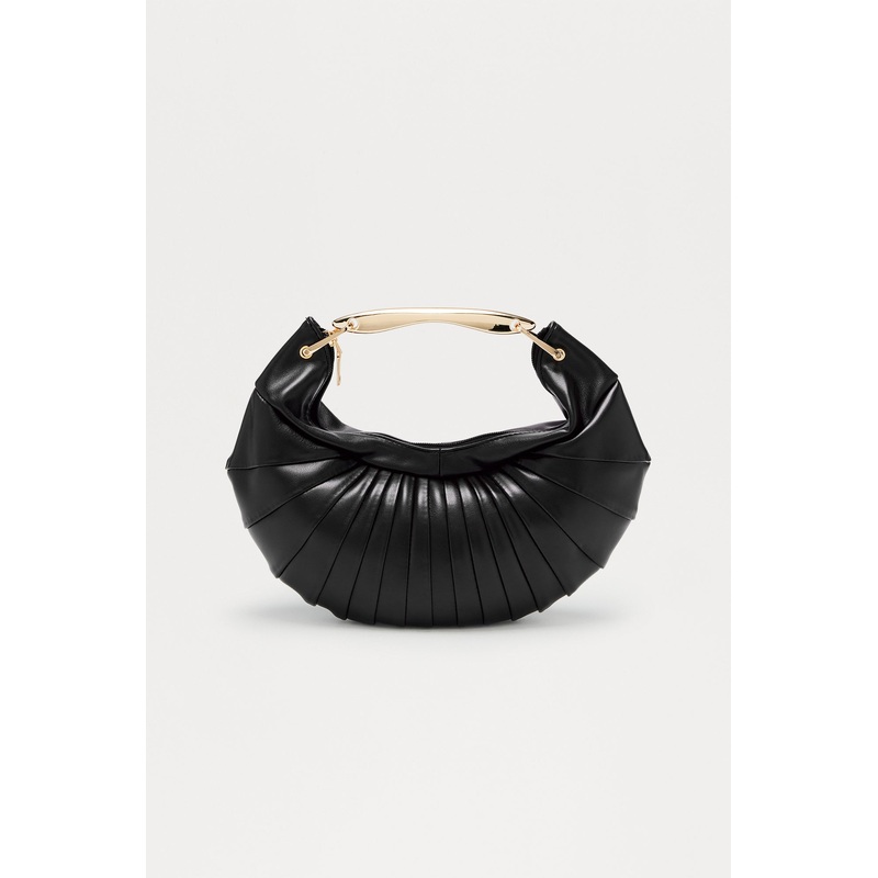 Are You With It Faux Leather Shoulder Handbag – Black