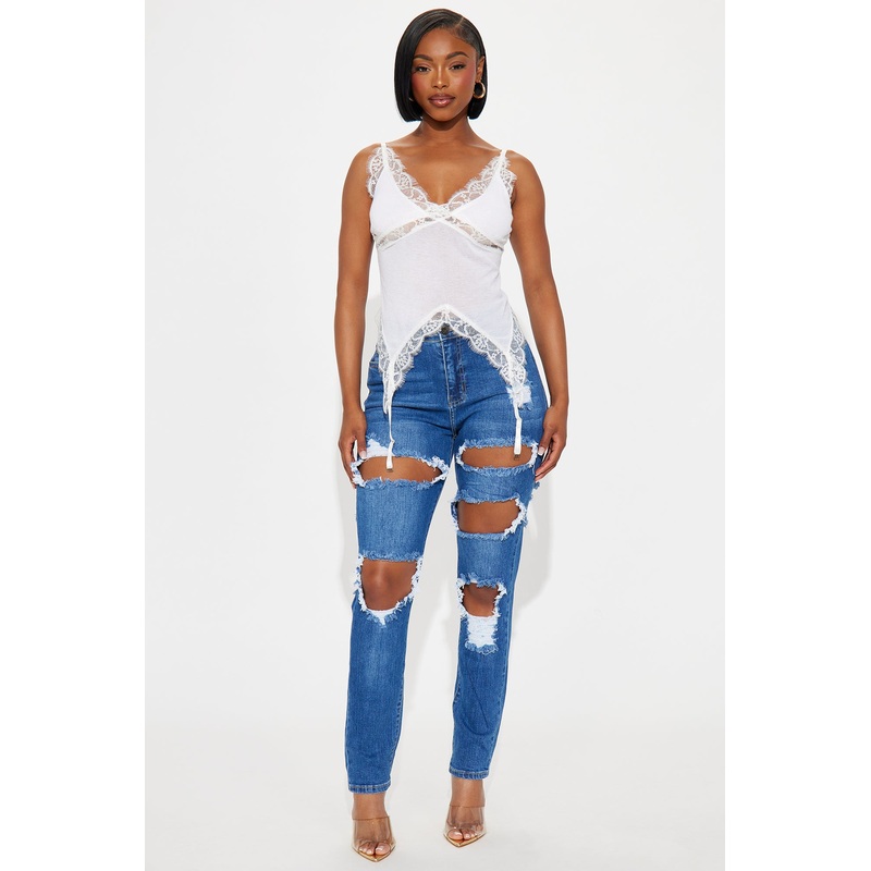 Call Your Mom Destroyed Jeans – Medium Wash