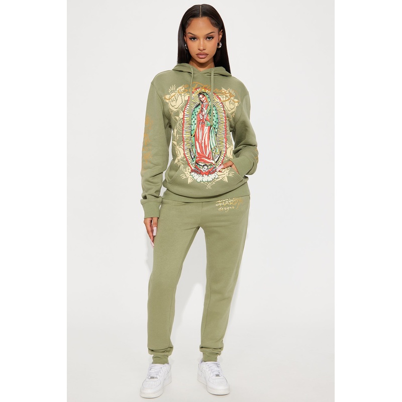 Ed Hardy Mary Roses Jogger – Sage