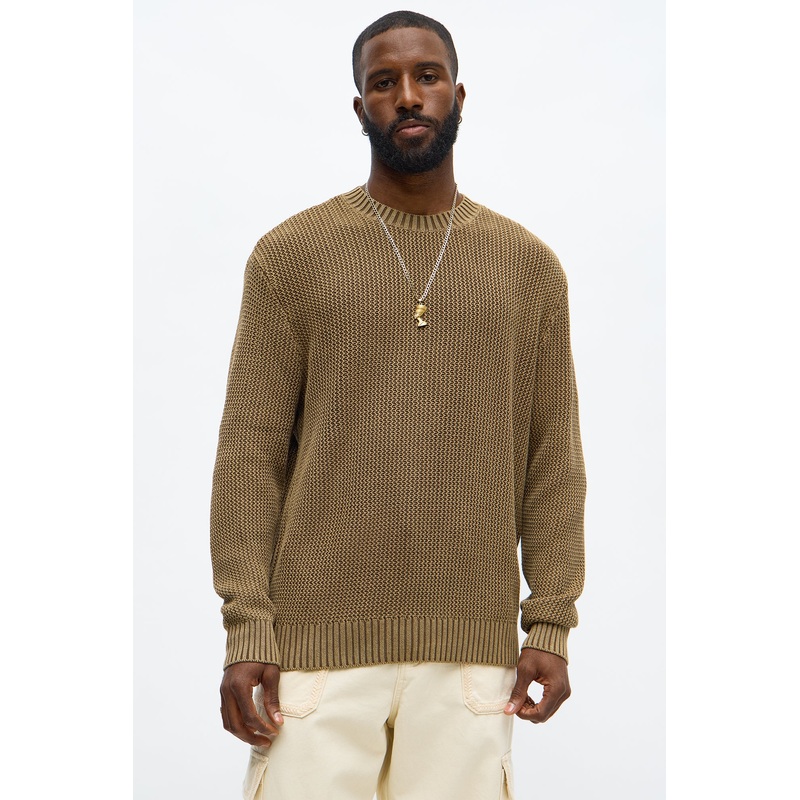 Morning Brew Crewneck Sweater – Brown