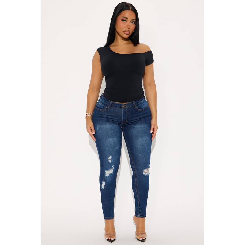 She’s Fierce Stretch Skinny Jeans – Dark Wash