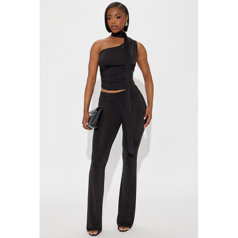 Alaina 3 Piece Pant Set – Black