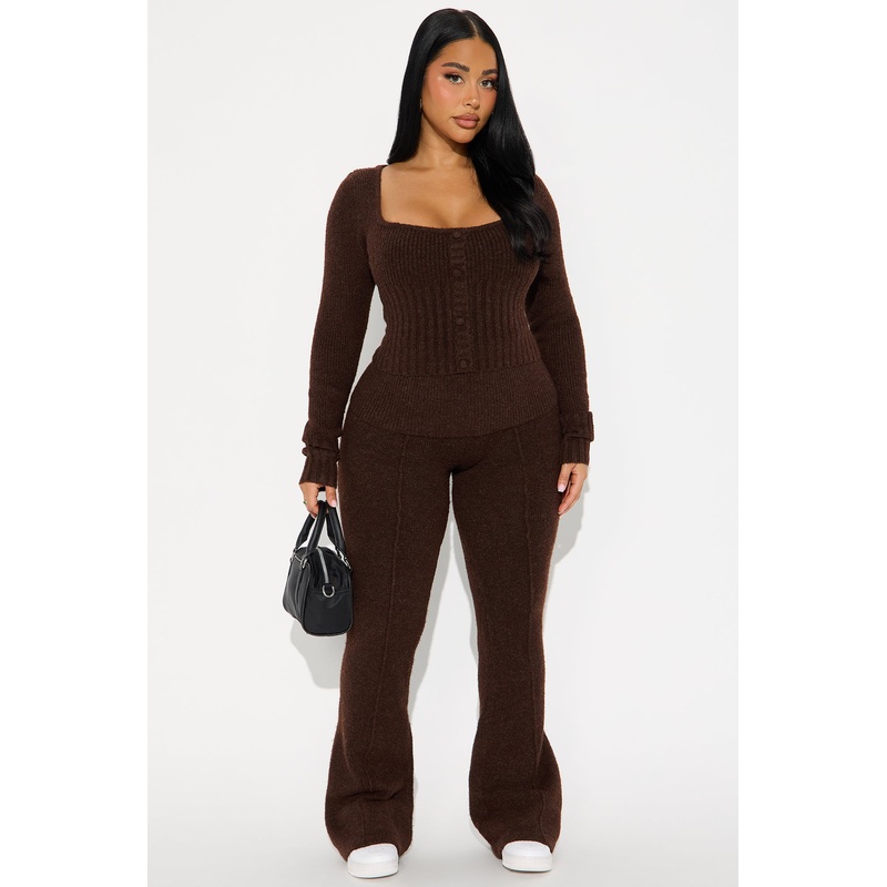 Amaya Sweater Pant Set – Chocolate