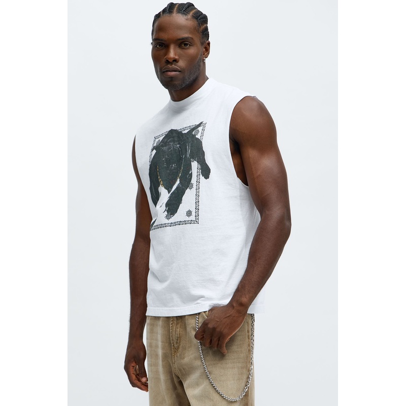 Beware Of The Dawg Muscle Tee – White