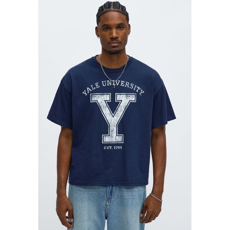 Yale University Boxy Short Sleeve Tee – Navy