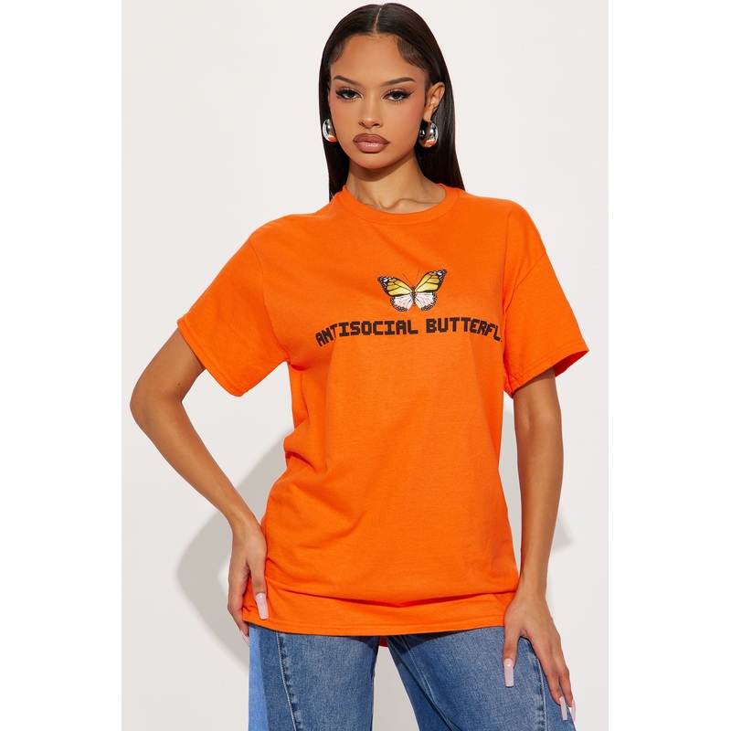 Antisocial Butterfly Tee – Orange