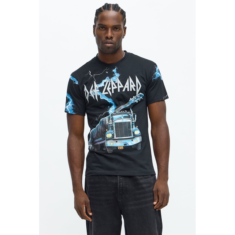 Def Leppard On Through The Night Short Sleeve Tee – Black