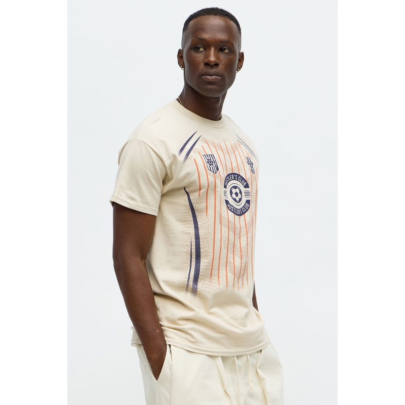 Hustlers Soccer Club Short Sleeve Tee – Sand