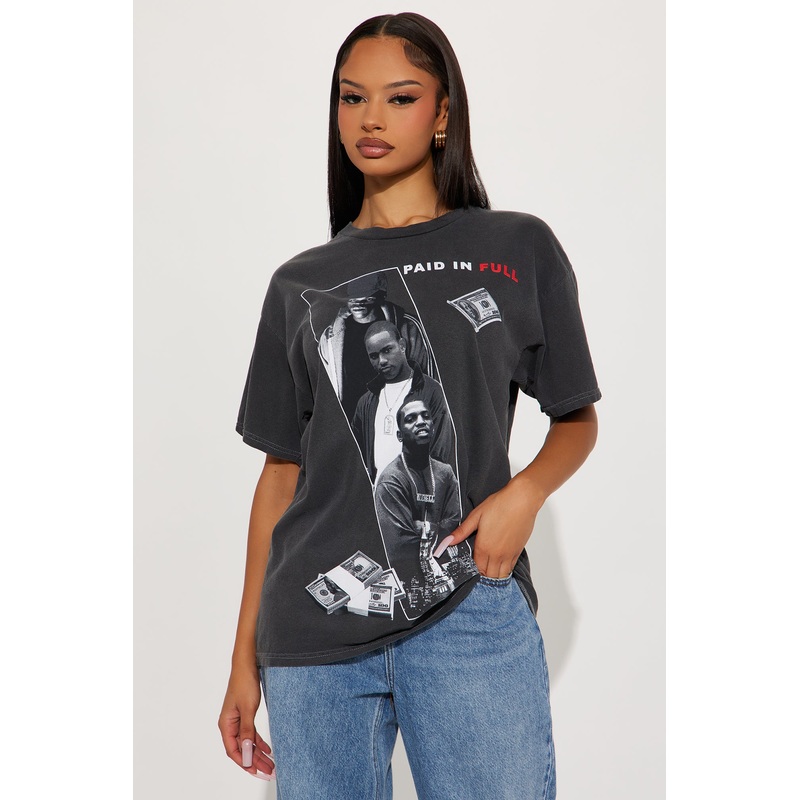 Paid In Full Flying Money Washed Tee – Black