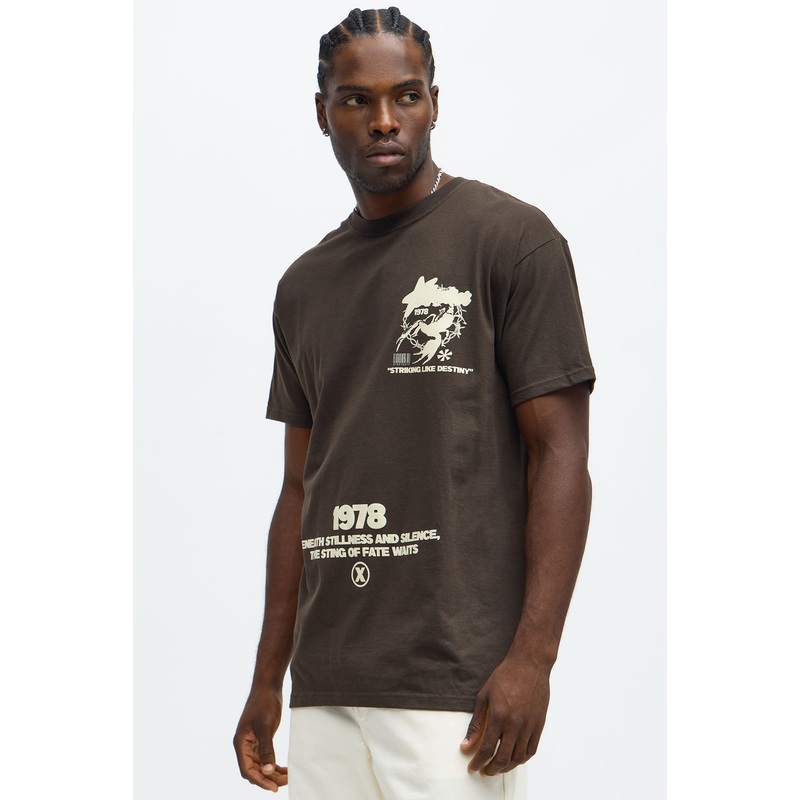 Striking Like Destiny Short Sleeve Tee – Brown