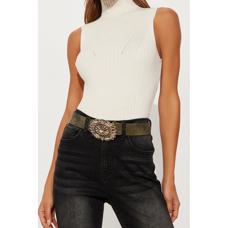 Bronze Horizon Belt – Olive