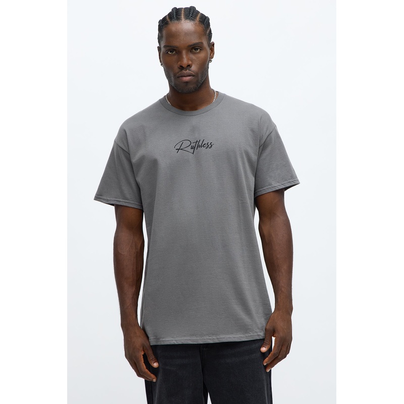 Ruthless To Succeed Oversized Short Sleeve Tee – Charcoal