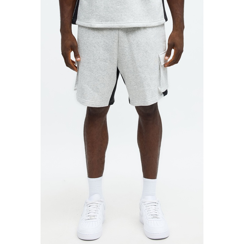 Tyson Relaxed Paneled Cargo Shorts – Heather/Combo