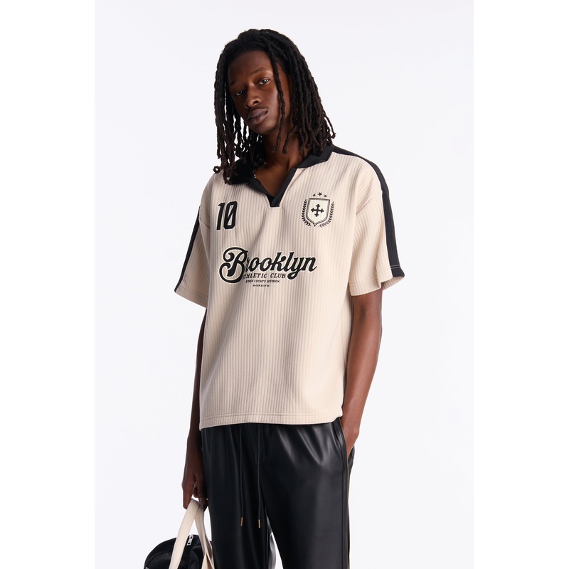 Brooklyn Athletics Soccer Polo Jersey – Taupe
