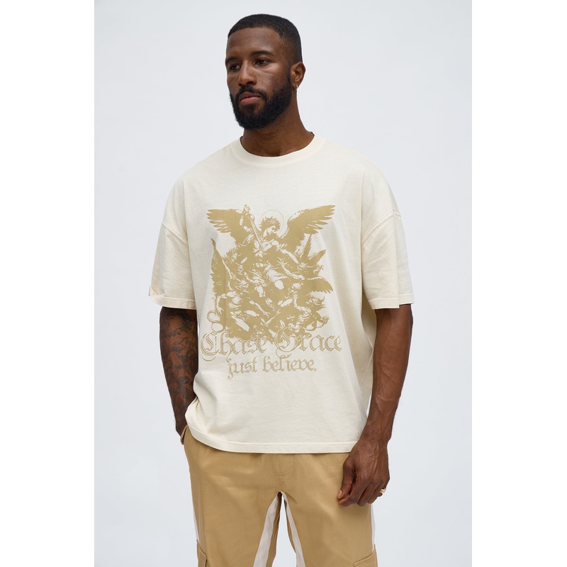 Chase Grace Short Sleeve Tee – Cream