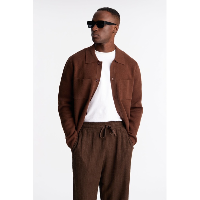 Daily Cardigan Sweater – Brown