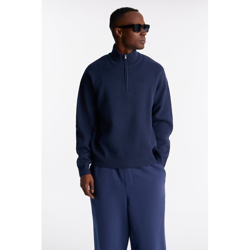 Elevate Quarter Zip Sweater – Navy