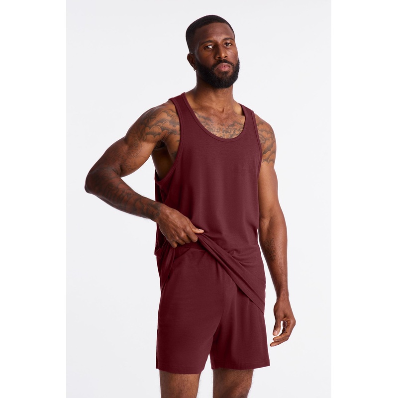 Essential Modal Lounge Tank – Burgundy