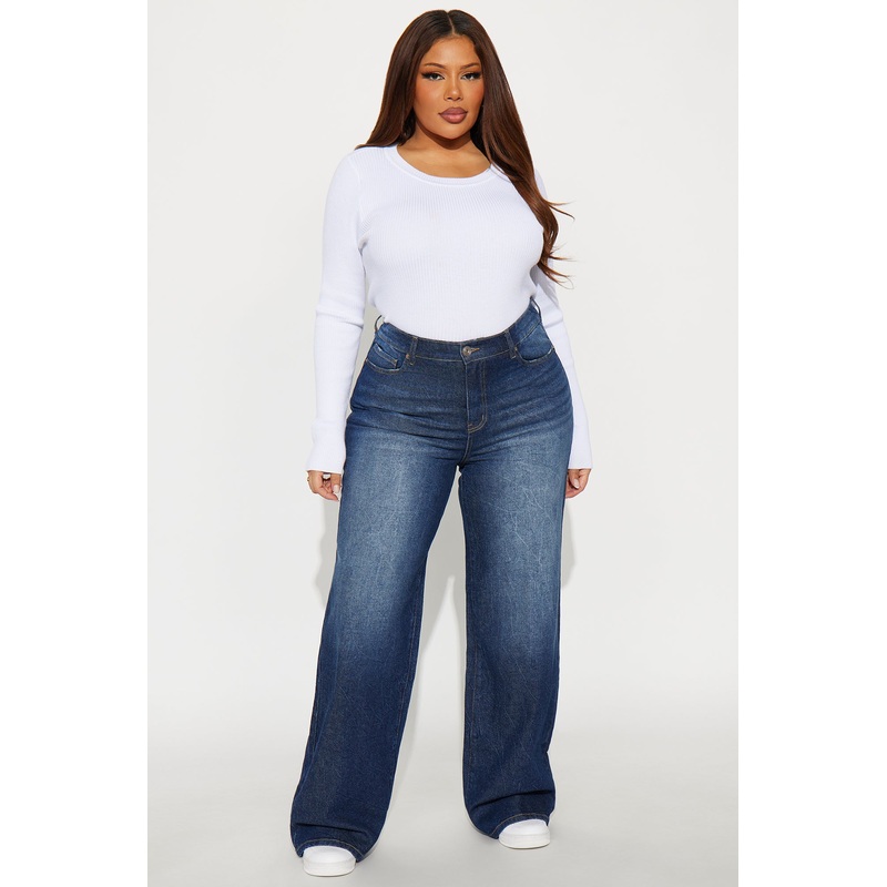 Shock And Awe Vintage Tinted Baggy Jeans – Dark Wash