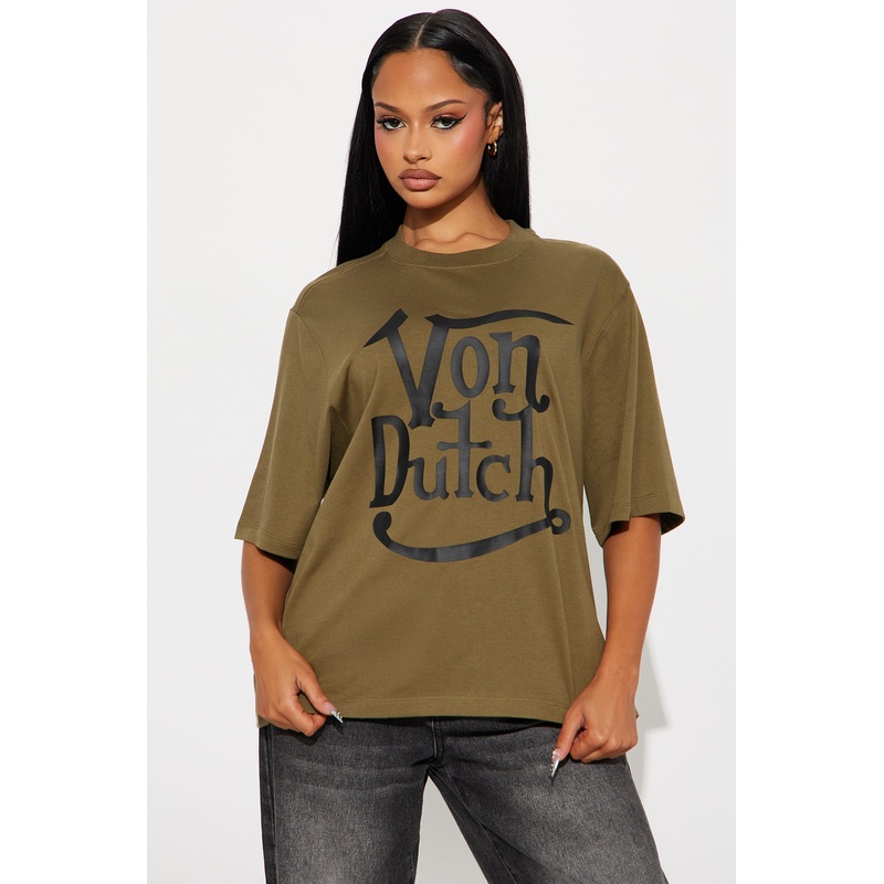 Von Dutch Oversized Tee – Olive