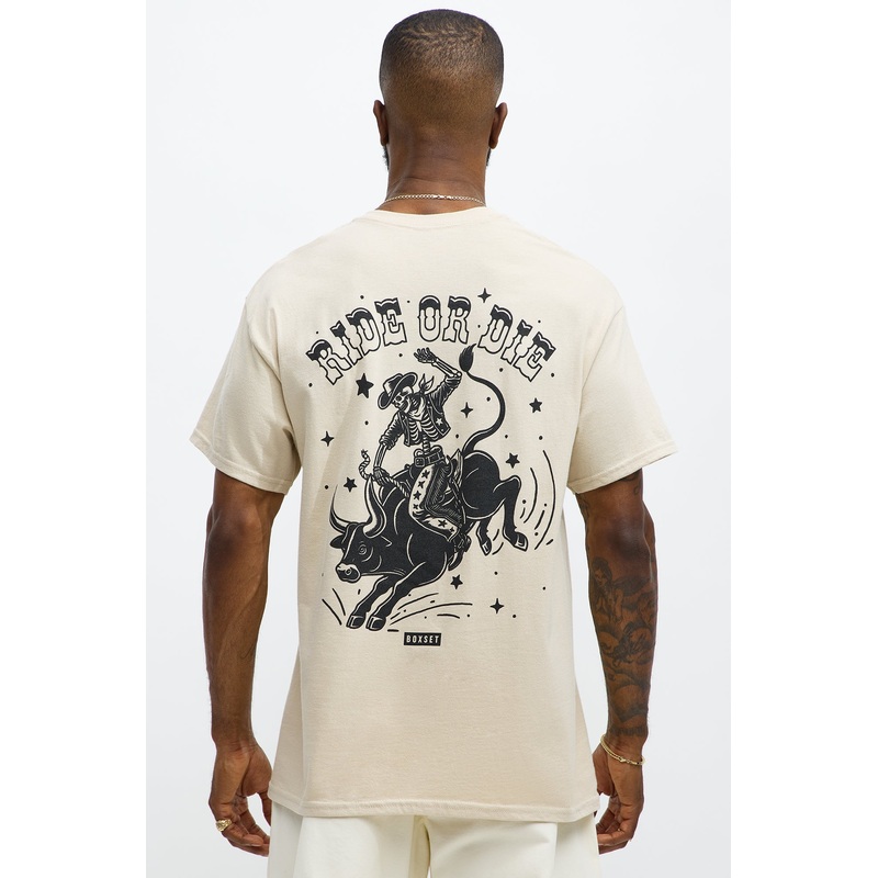 Ride Or Die Rodeo Short Sleeve Tee – Tan