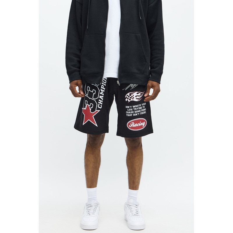 333 Racing Sweatshorts – Black