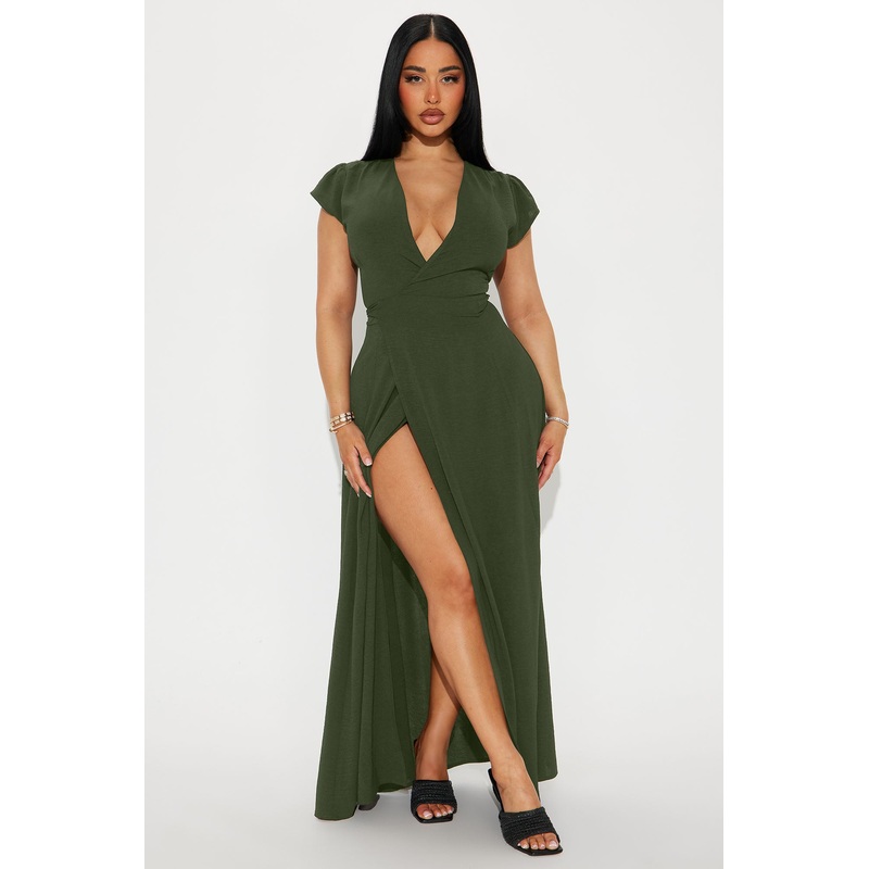 Annita Airflow Maxi Dress – Olive