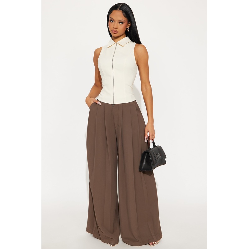 Blaire Wide Leg Trouser – Olive