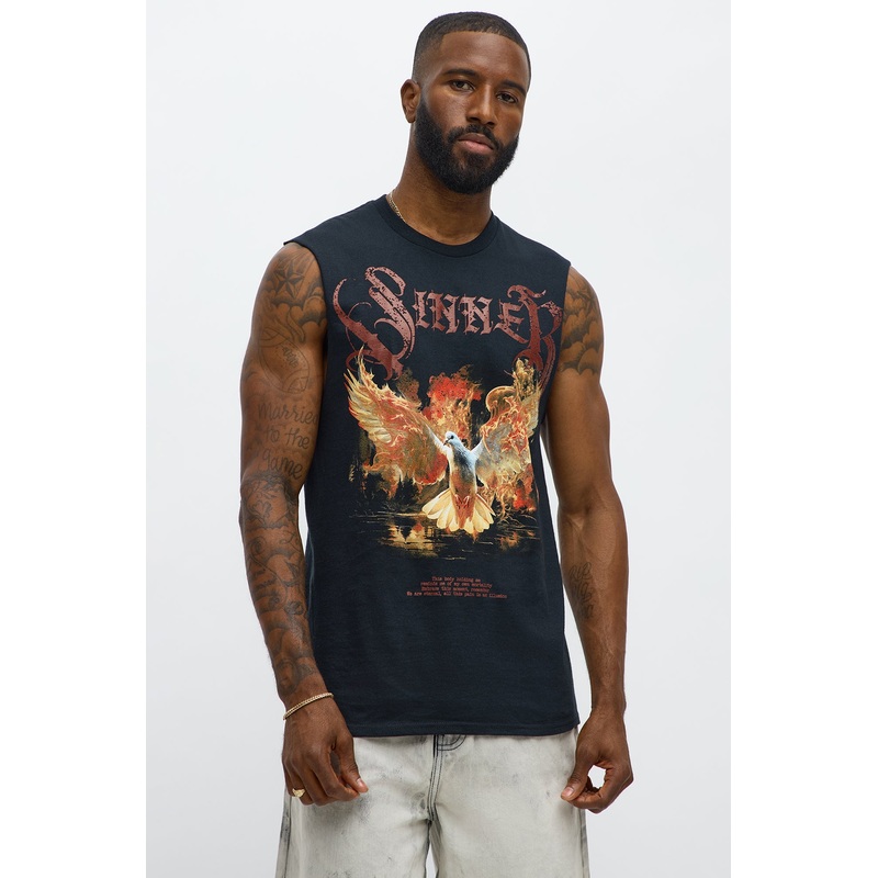 Sinner Temptations Muscle Tee – Black