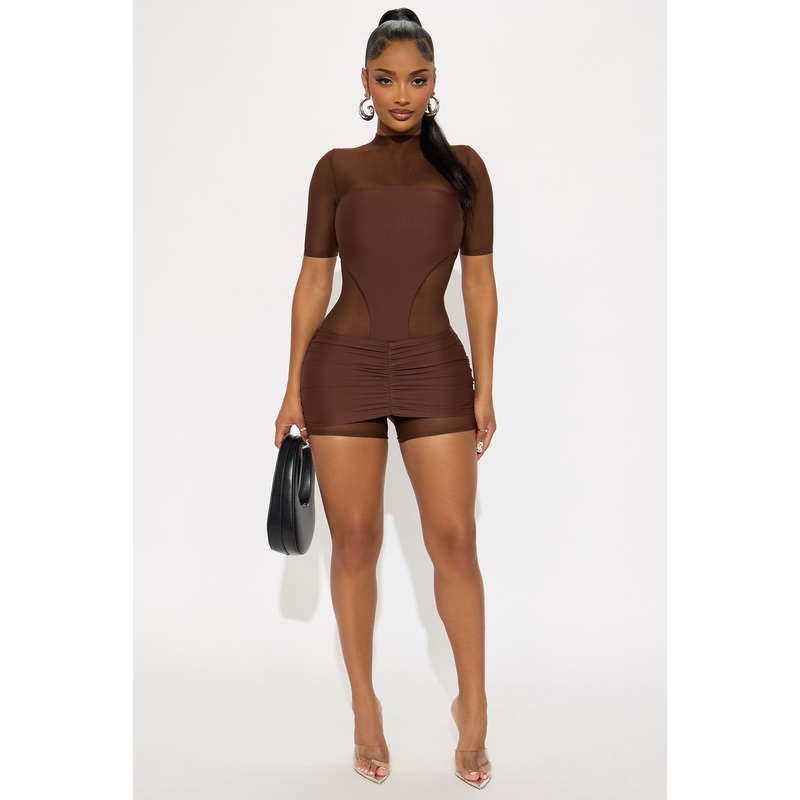 Veda Double Lined Mini Dress – Chocolate