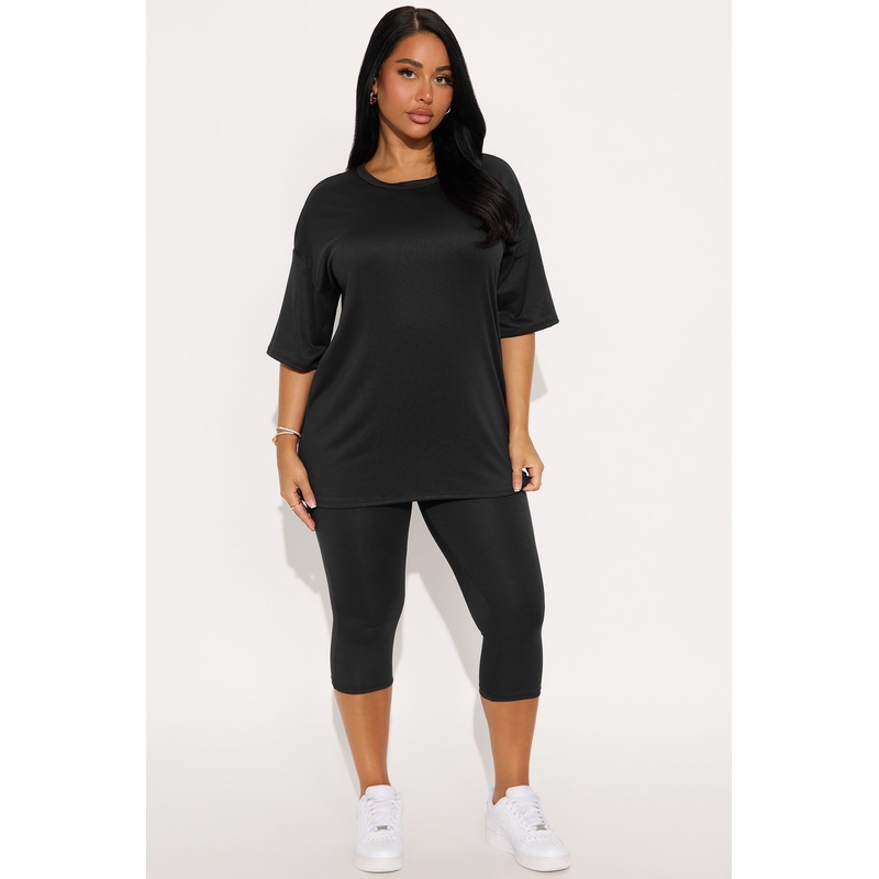 Weekend Vibes Capri Set – Black