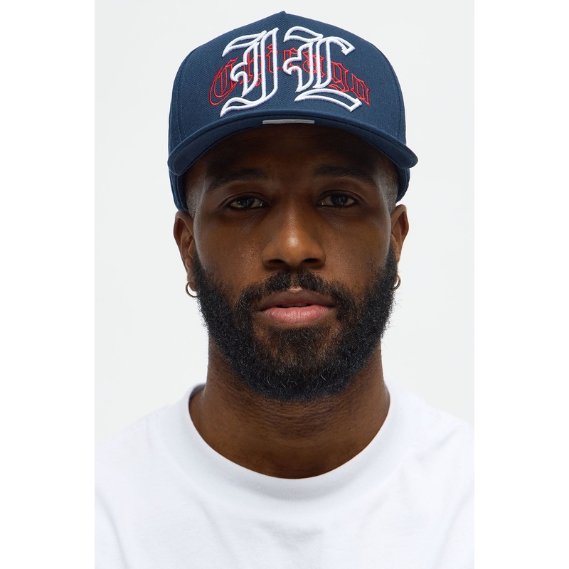 Chicago Embroidered Structured Snapback Hat – Navy