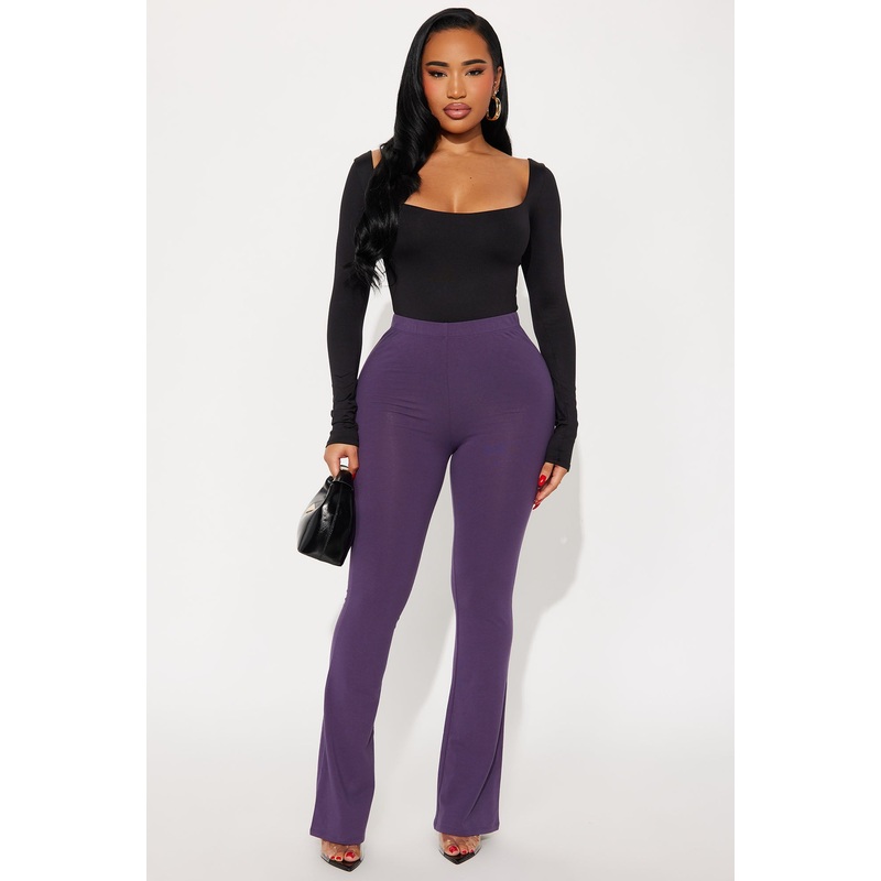 Adriana Flare Pant – Plum