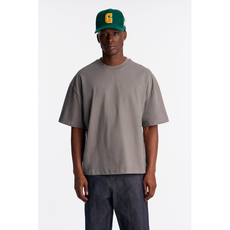 Boxy Premium Midweight Tee – Dark Grey