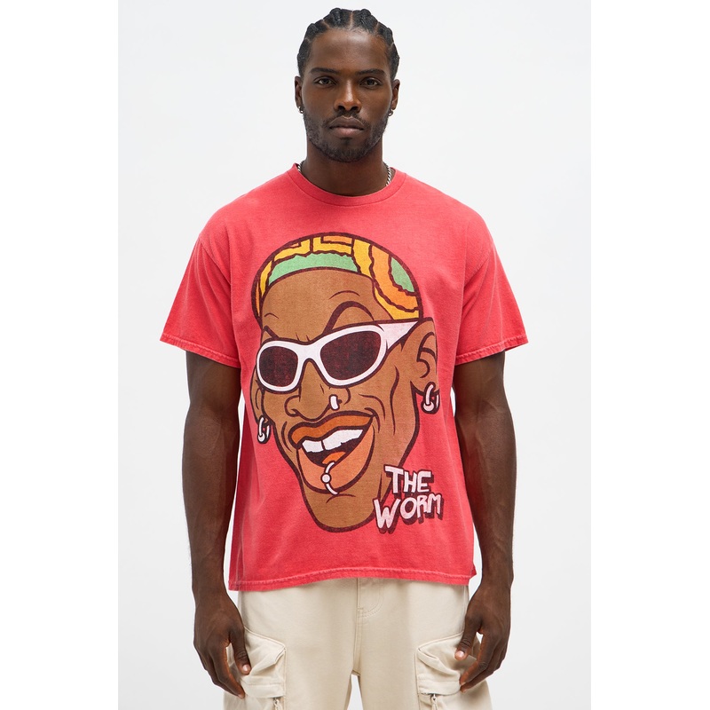 Dennis Rodman The Worm Short Sleeve Tee – Red