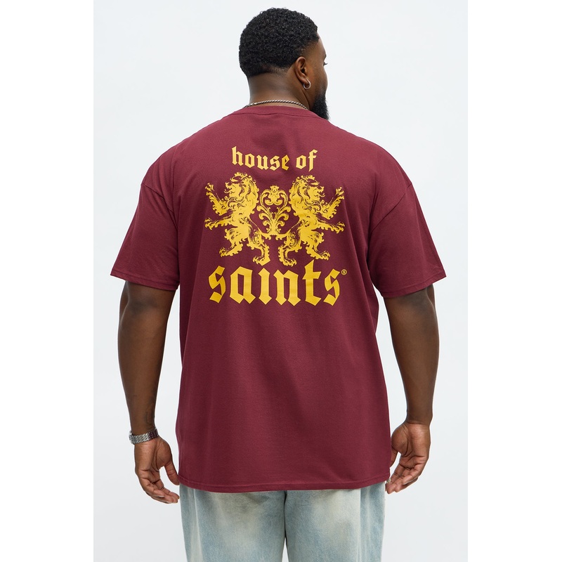 Home Of Saints Short Sleeve Tee – Burgundy