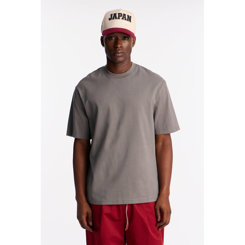 Relaxed Premium Midweight Tee – Dark Grey