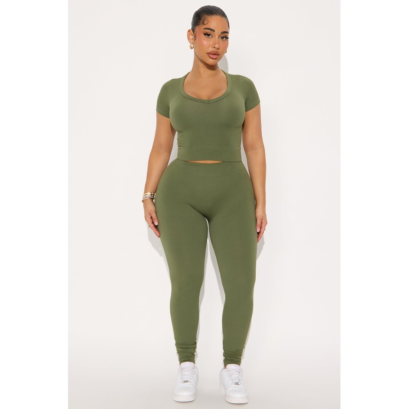 Alisa Seamless Legging Set – Olive