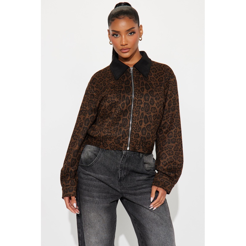 Wild Thing Cropped Leopard Print Jacket – Leopard