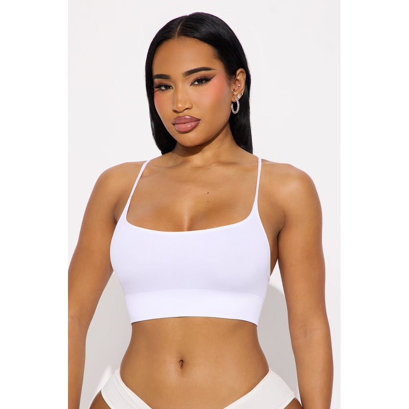 Basic Seamless Bralette – White