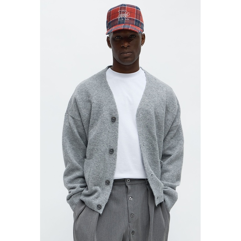 Cropped Harbor Ash Cardigan – Heather Grey