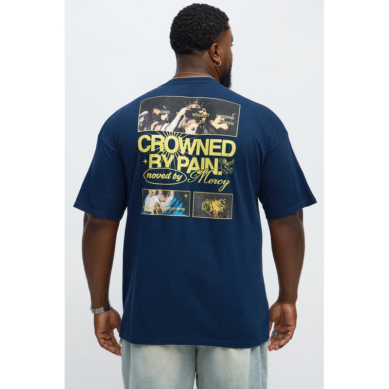 Crowned By Pain Short Sleeve Tee – Navy