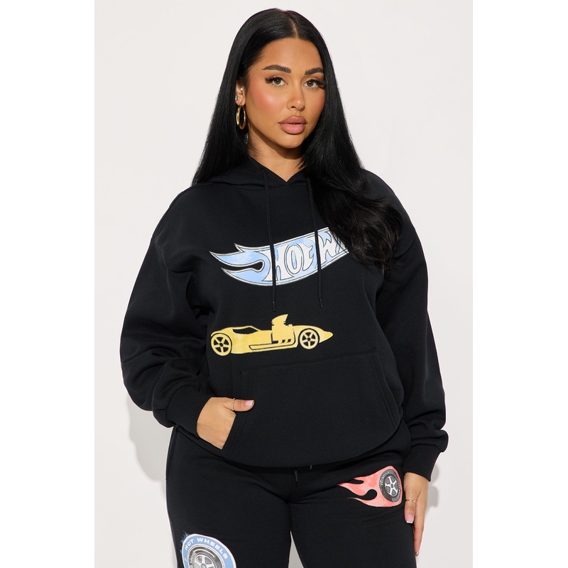 Race Day Hot Wheels FleeceHoodie – Black