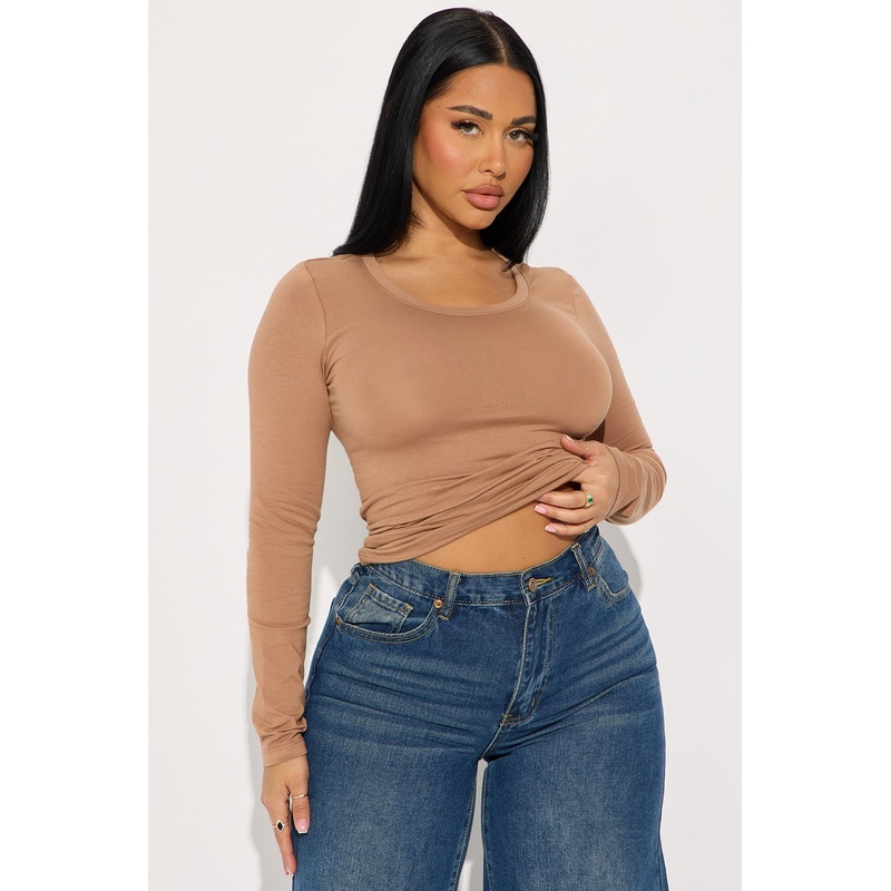Sabrina Long Sleeve Tee – Mocha