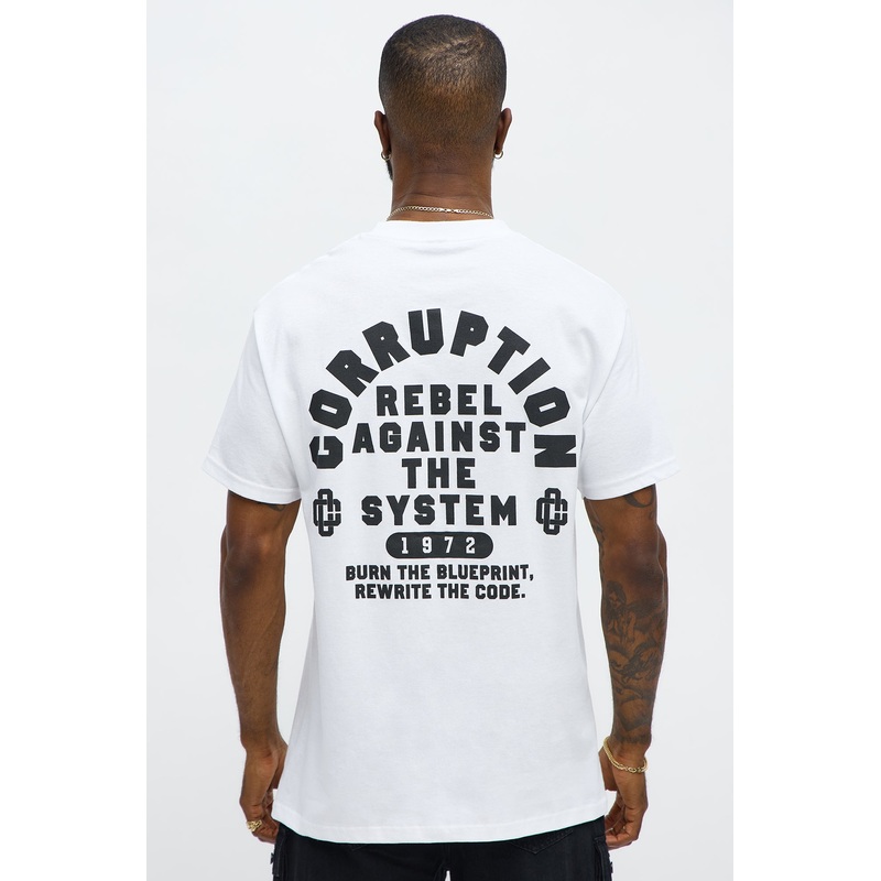 System Corruption Short Sleeve Tee – White