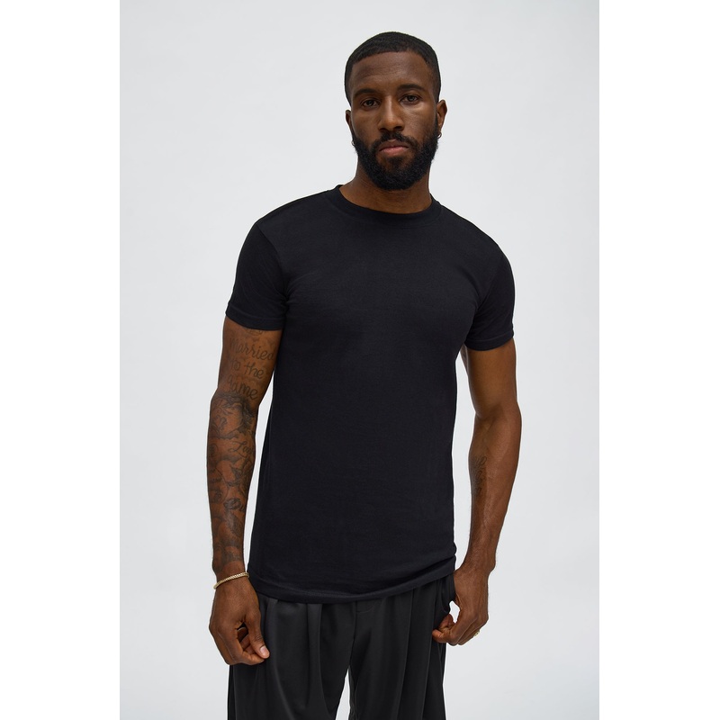 Muscle Fit Crew Tee – Black