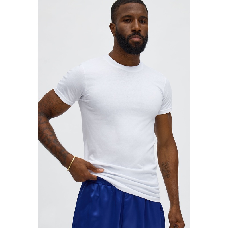 Muscle Fit Crew Tee – White