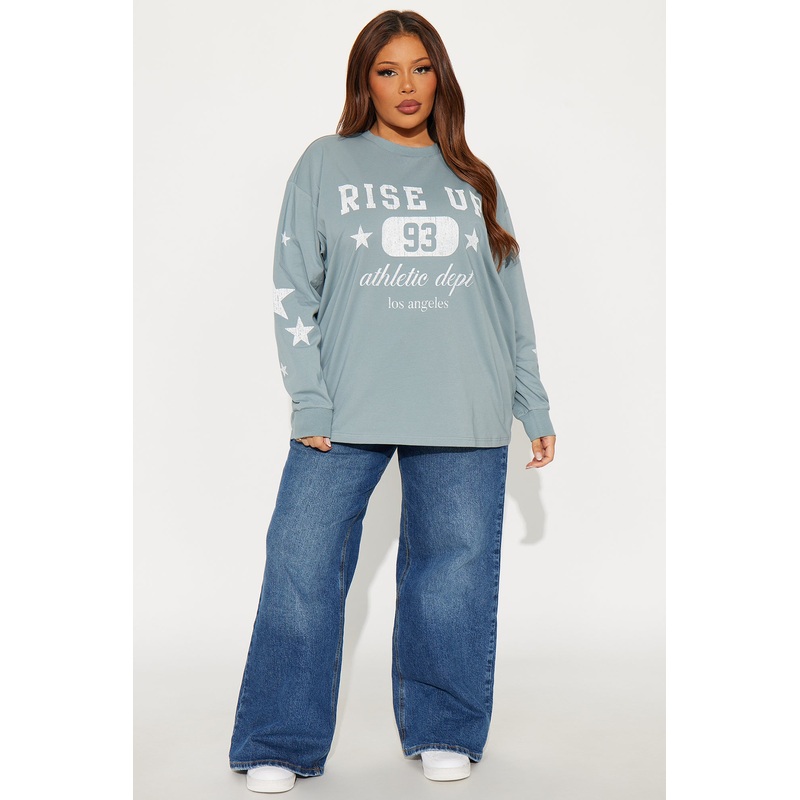 Rise Up 93 Long Sleeve Tee – Slate Blue
